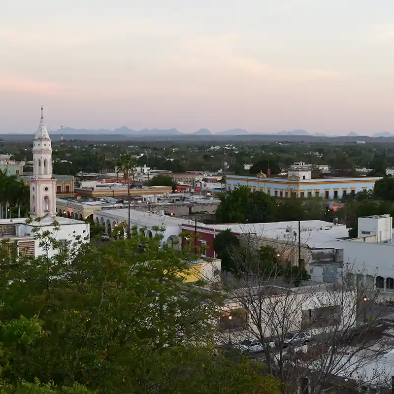 Vista panoramica de El Fuerte Sinaloa desde el Museo Mirador