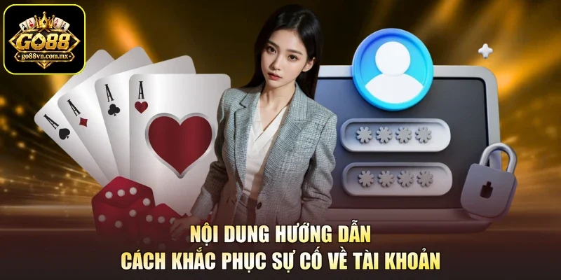 Nội dung hướng dẫn cách khắc phục sự cố về tài khoản